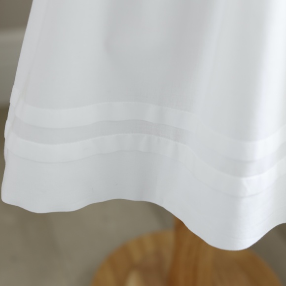 Strasburg Dress White 100% Cotton Satin Sash Beach Portrait Flower Girl Perfect - Picture 4 of 4